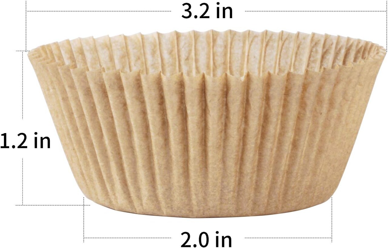 500 Natural Cupcake Liners – Grease-Proof, Food-Grade Muffin & Baking Cups